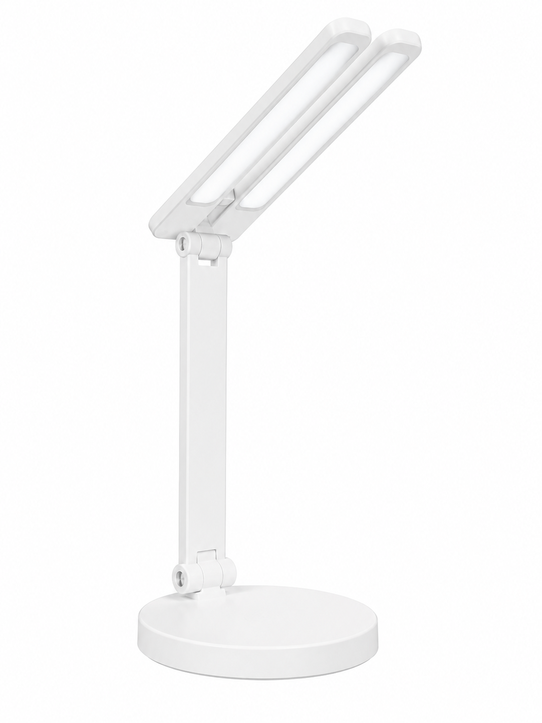 Настольная LED-лампа USB с подставкой для телефона/2 плафонами/3 режима и аккумулятором 3000 mAh Белый (49675920)