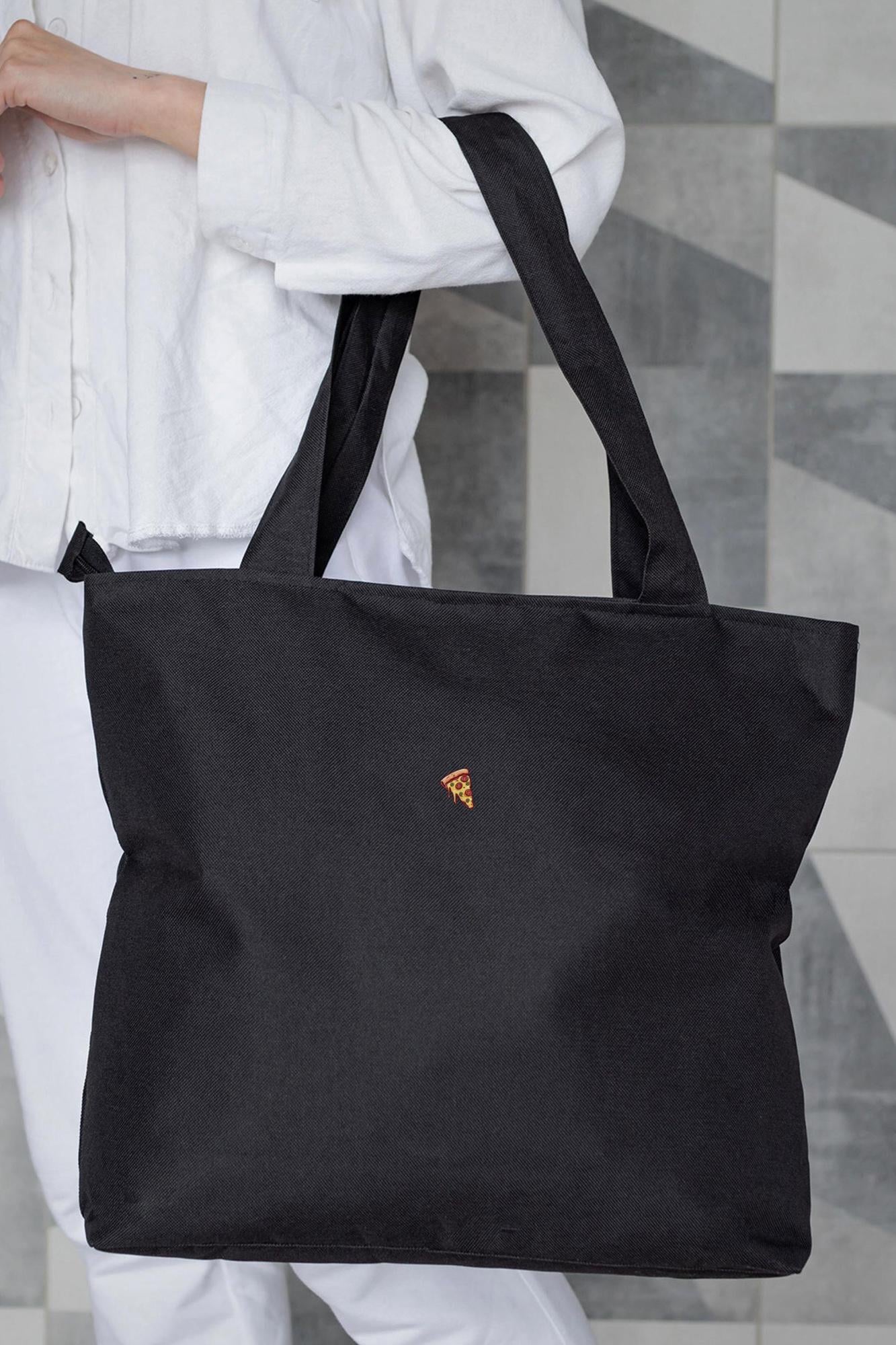 Шопер жіночий тканинний еко з принтом Pizza Black (8055459)
