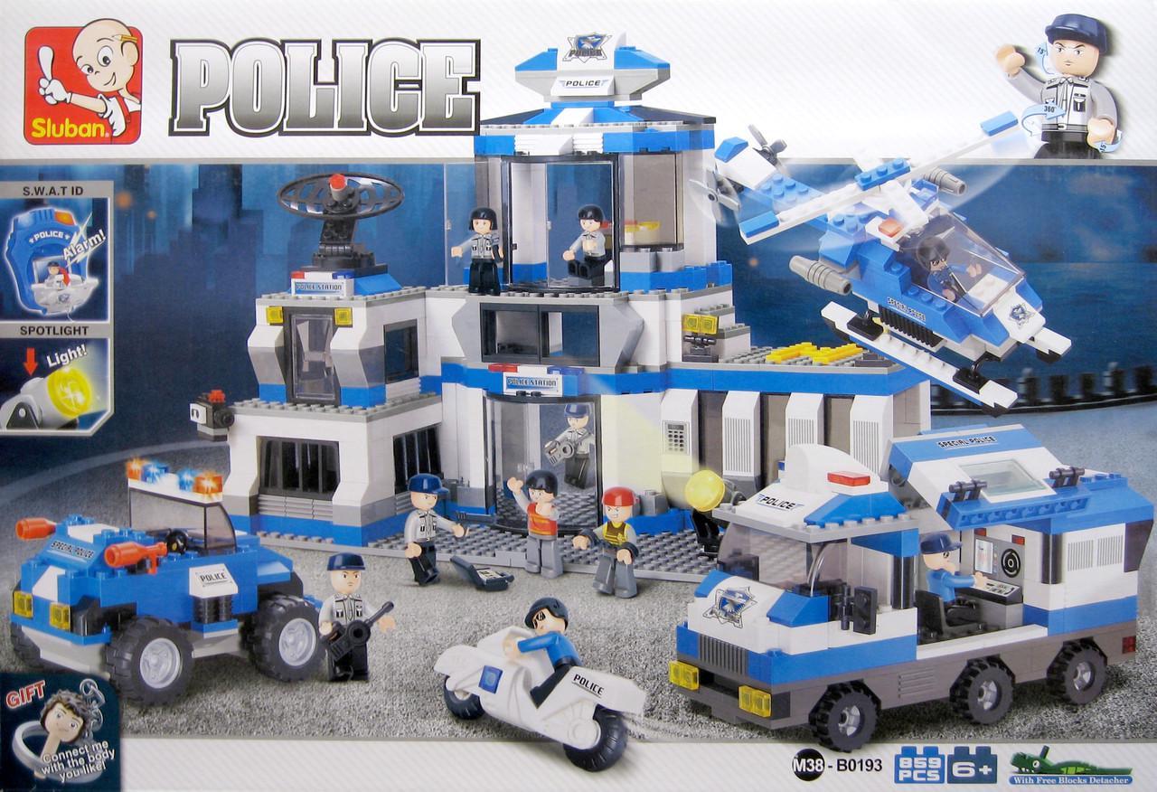 Конструктор SLUBAN M38-B0193 Полицейский участок 859 деталей (M38-B0193/)
