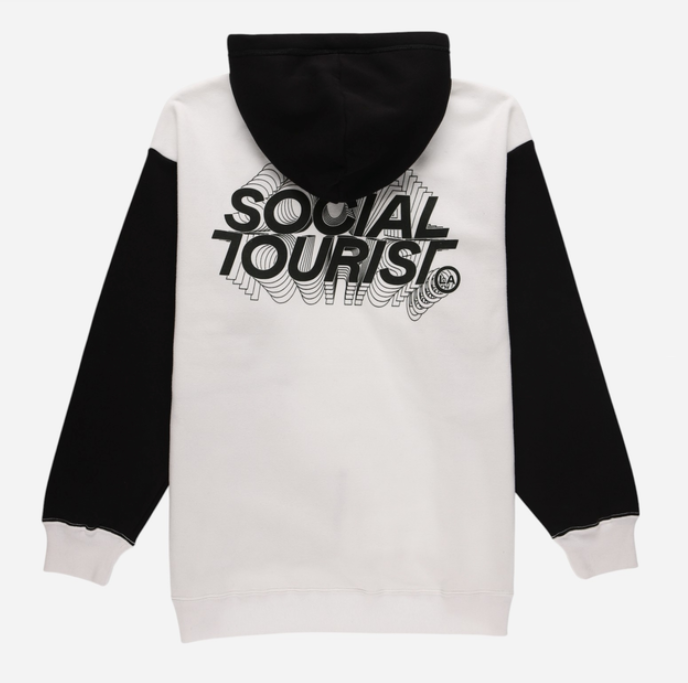 Свитшот батник Social tourist hoodie men's S Бело-черный - фото 2