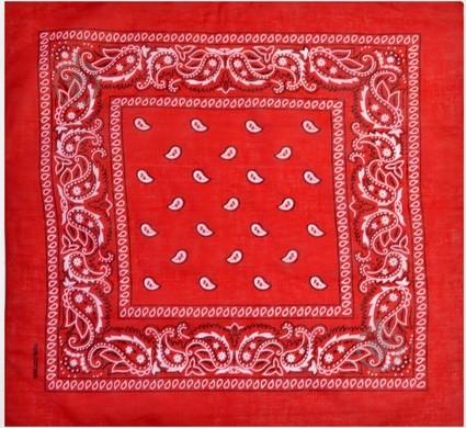 Бандана с рисунком 55х55 Красная (K006/2)