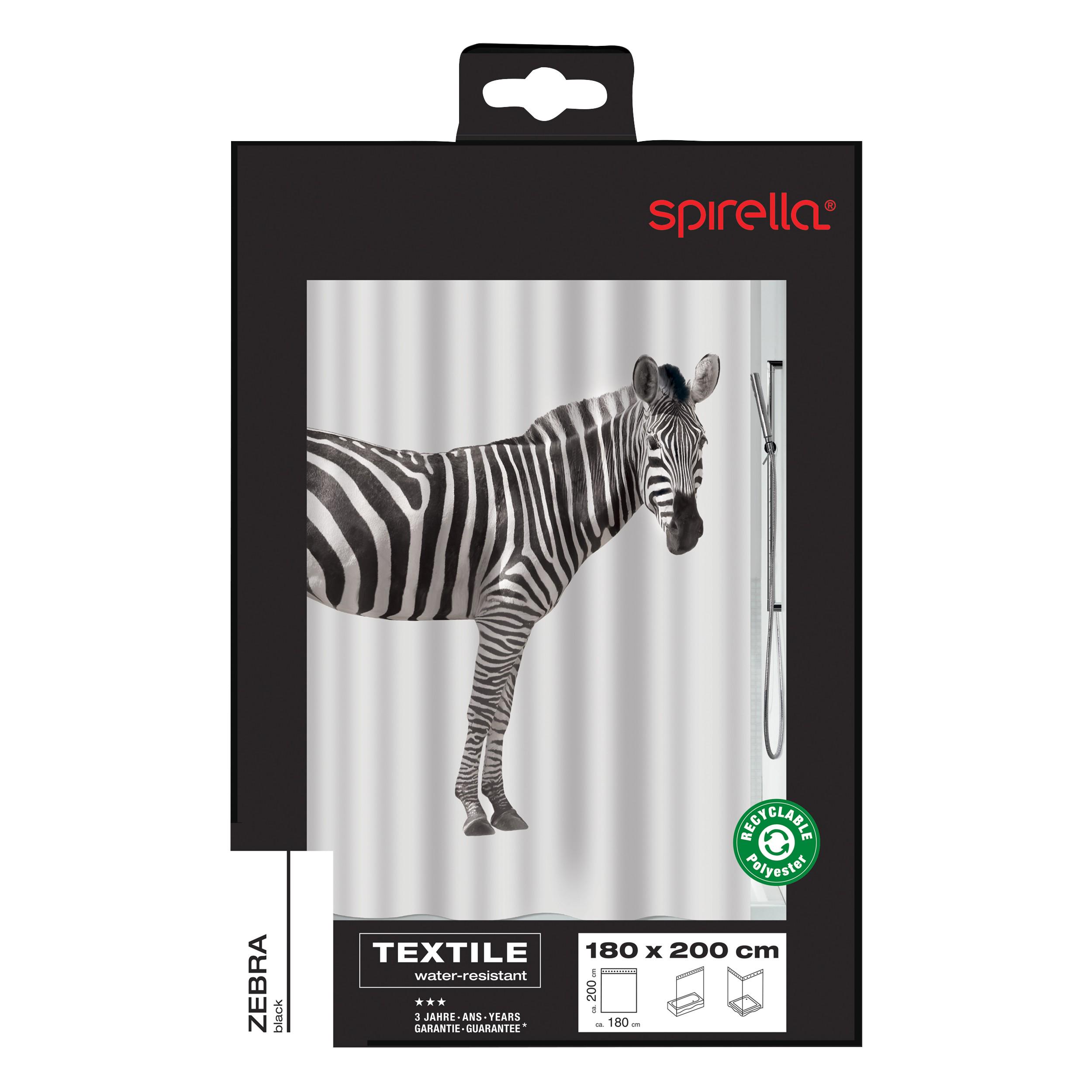 Шторка для ванної кімнати Spirella 10.11554 ZEBRA 180x200 см - фото 2