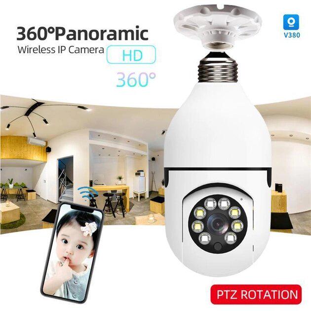 Видеокамера панорамная IP Smart 3120S-DPXY 2MP 360° WIFI Е27 в патрон - фото 2