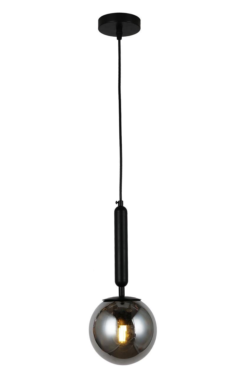 Подвесной светильник со стеклянным плафоном под одну лампу 752103-1 3515 BK/BK Черный - фото 1