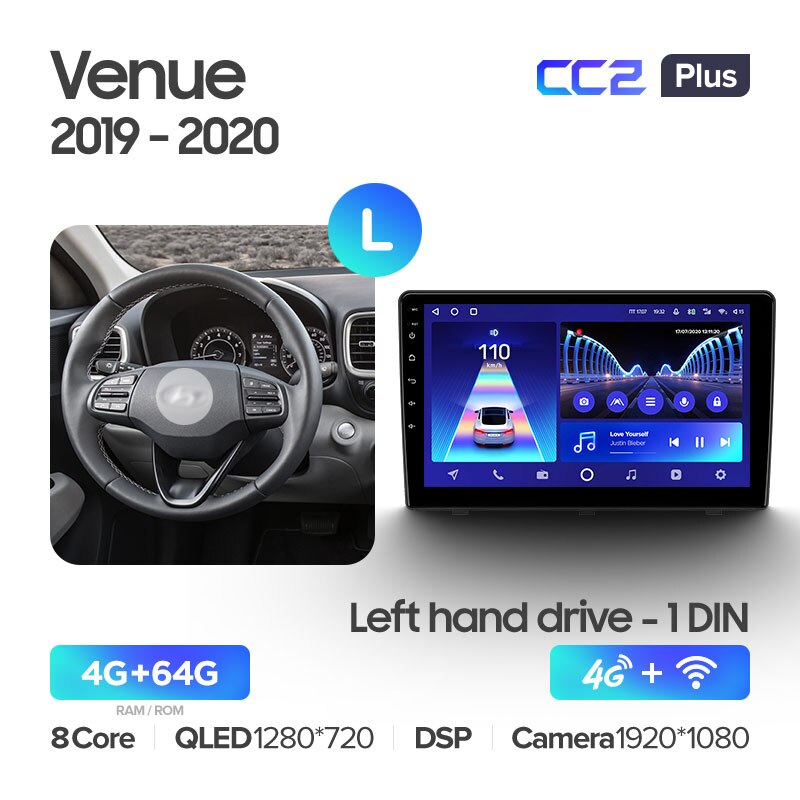 Автомагнітола штатна Teyes CC2 Plus для Hyundai Venue 2019-2020 Android CC2 PLUS 4+64G Wi-Fi+4G (1791729871) - фото 2