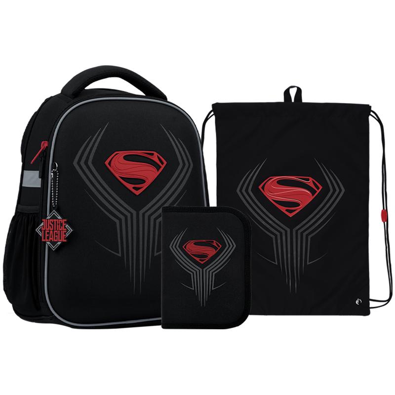 Школьный набор рюкзак каркасный/пенал/сумка для обуви Kite DC Comics (202425)
