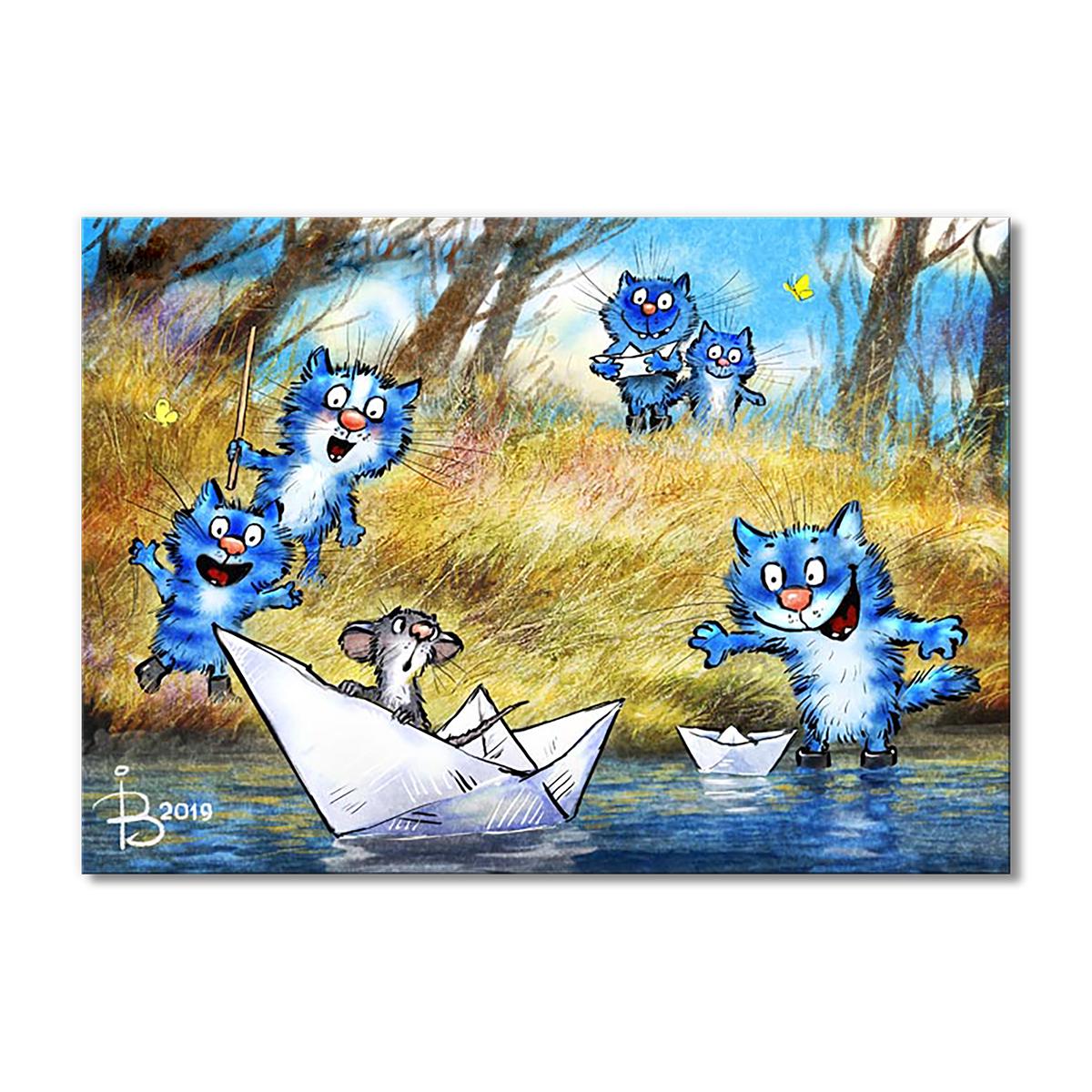 Модульная картина Весной на реке 1 модуль 80x120 см