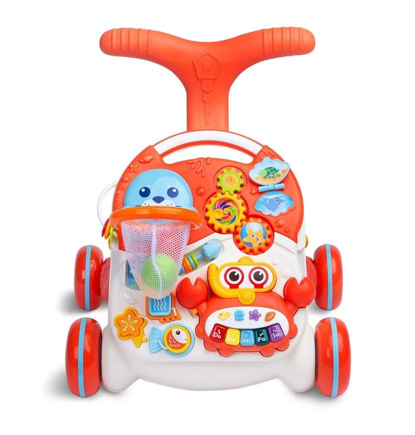 Ходунки-каталка Caretero Spark игровой развивающий столик 2в1 Orange (1408111946)