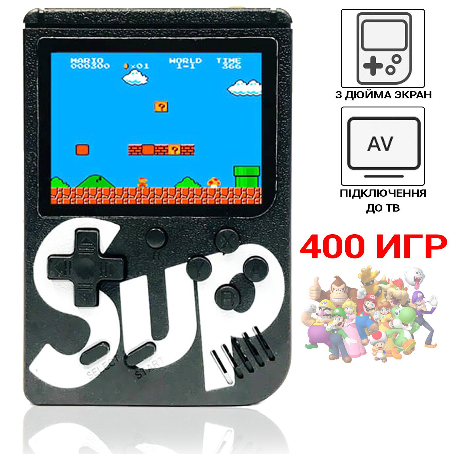 Портативная игровая приставка 400 игр 8bit SUP Game Box Черный - фото 5