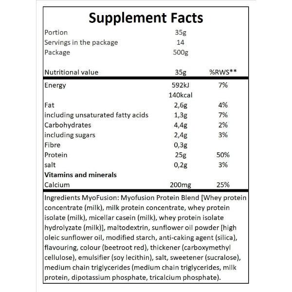 Протеин Gaspari Nutrition MyoFusion Advanced Strawberry 500 г 14 servings (000020913) - фото 2