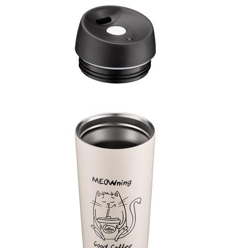 Термокружка Ardesto Coffee Time Meowning AR2645WC 450 мл Бежевый - фото 4 Термокружка Ardesto Coffee Time Meowning AR2645WC 450 мл Бежевый - фото 4