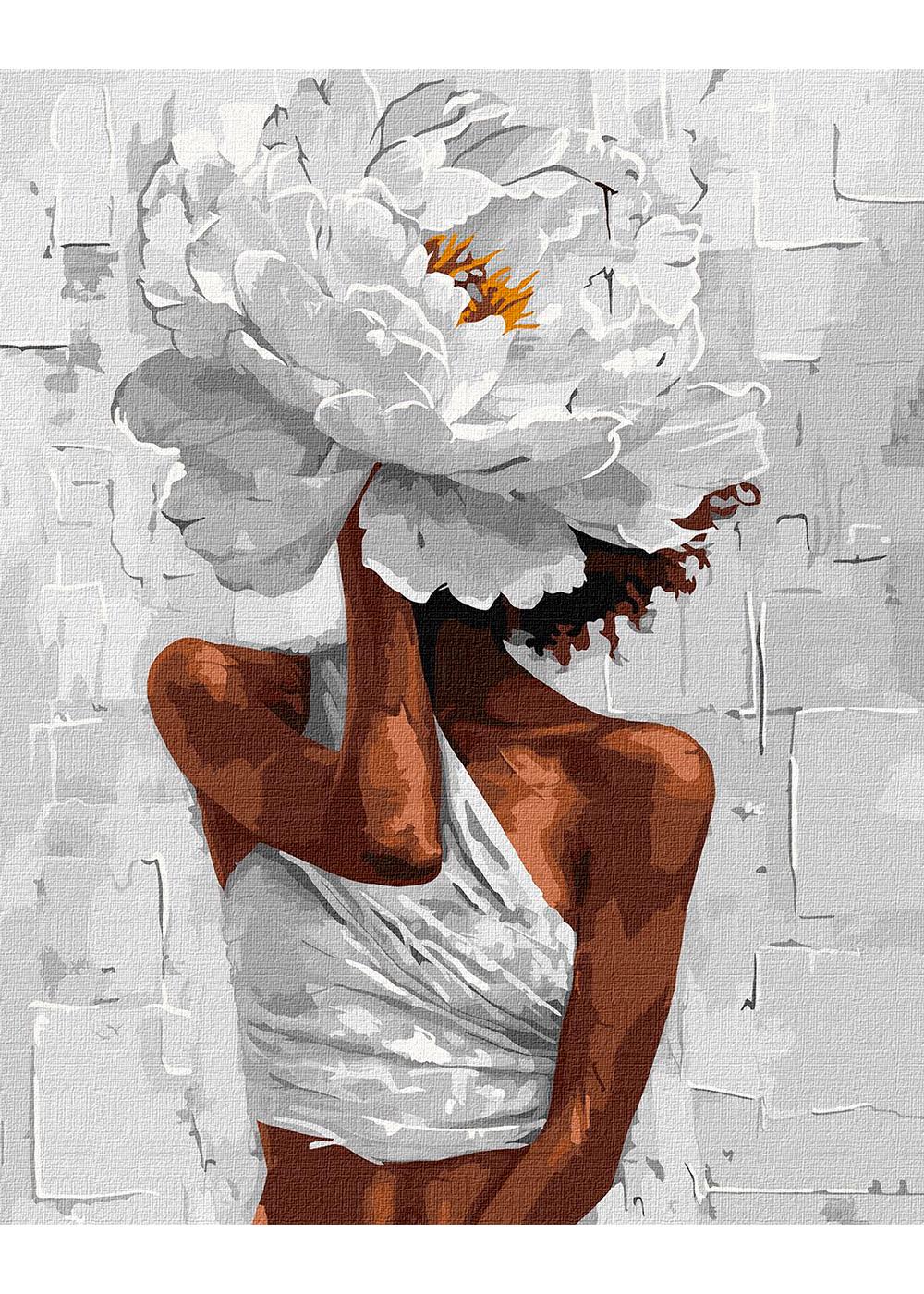 Раскраска по номерам Идейка Цветочный образ с красками металлик 40х50 см (KHO8503)