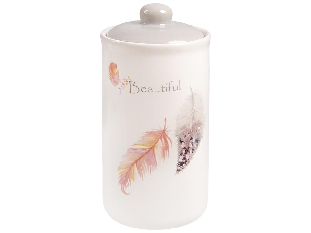 Емкость для сыпучих продуктов Флай керамическая 10х10х20 см 950 мл (MSN-700-10-14)