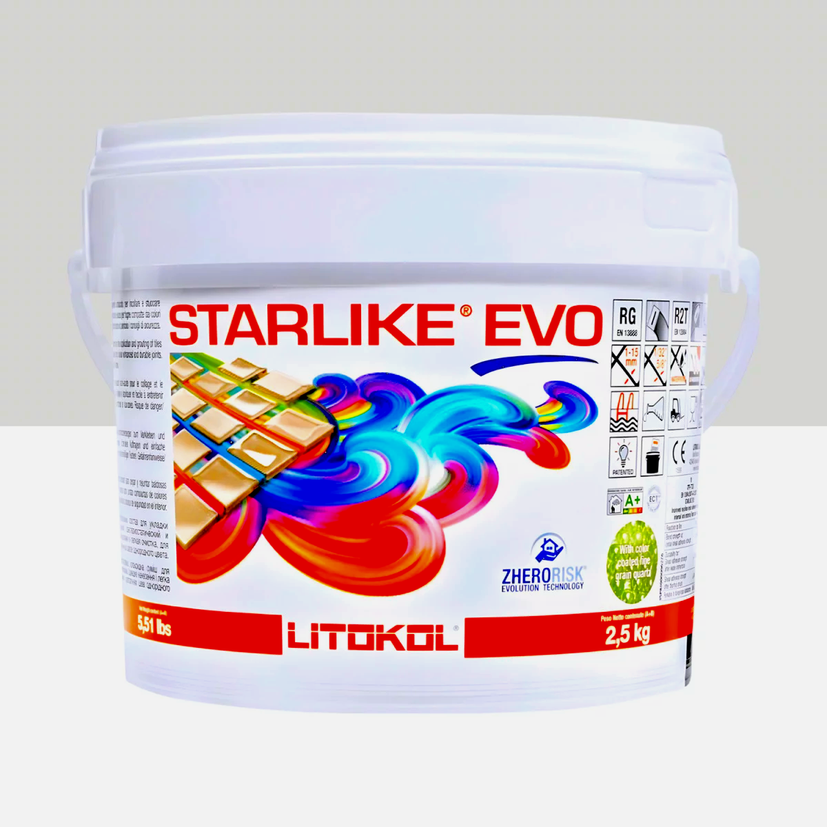 Затирка для плитки Litokol Starlike EVO 105 двокомпонентна епоксидна 2,5 кг Тітановий