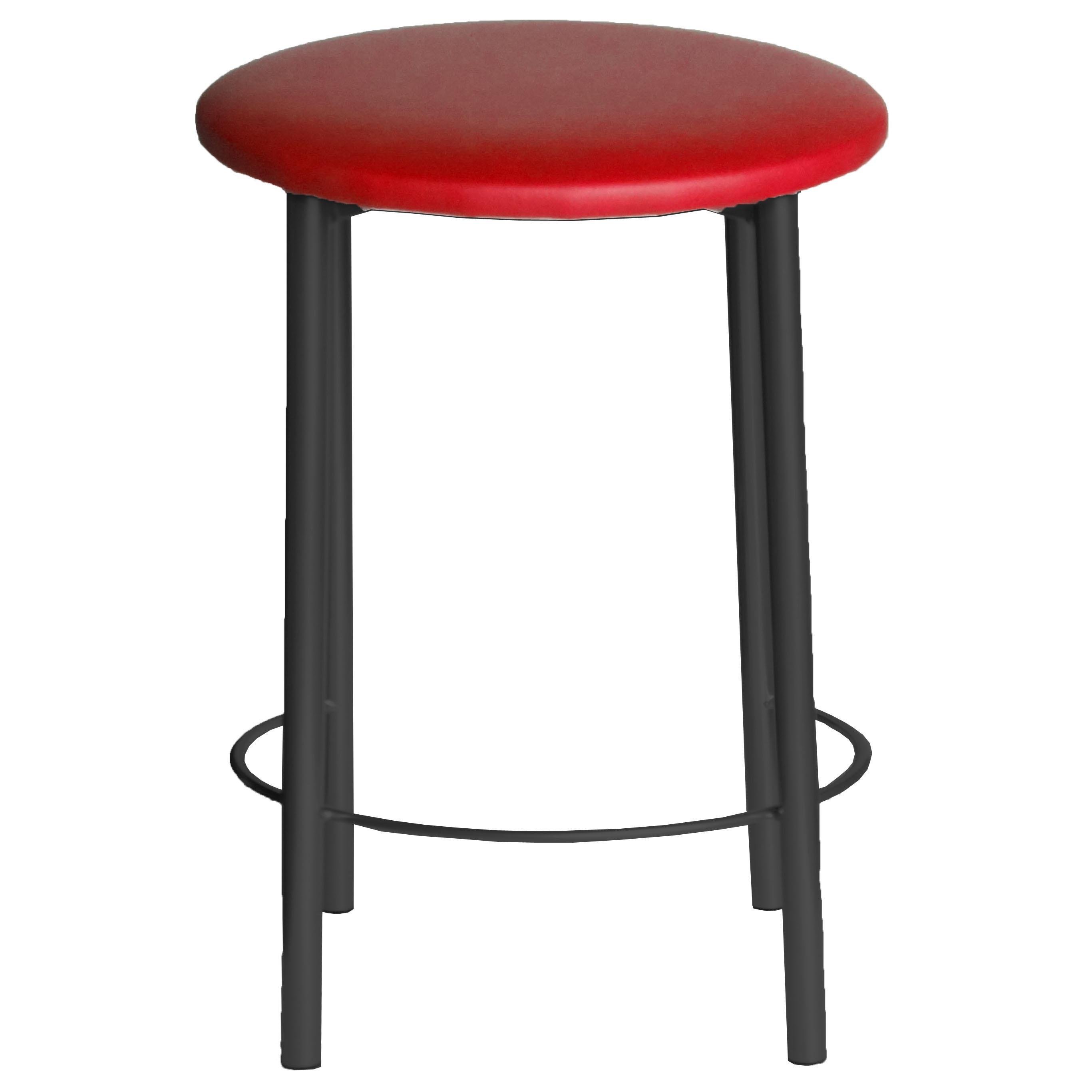 Полубарный табурет Марко кожзаменитель Бордовый (U26041-01)