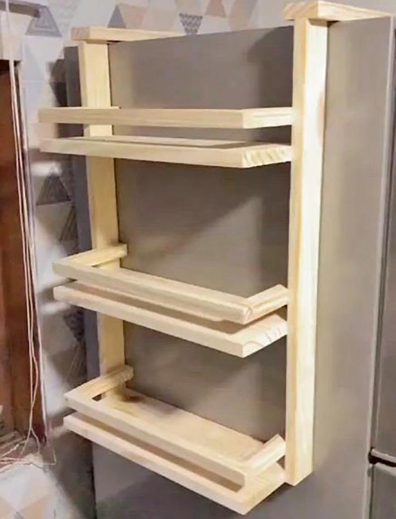 Полка на холодильник из дерева Брендал Бланже (ПХО-001401)