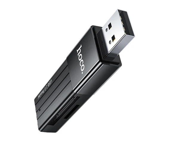 Картридер Hoco HB20 Mindful 2в1 USB 2.0 Black Картридер Hoco HB20 Mindful 2в1 USB 2.0 Black