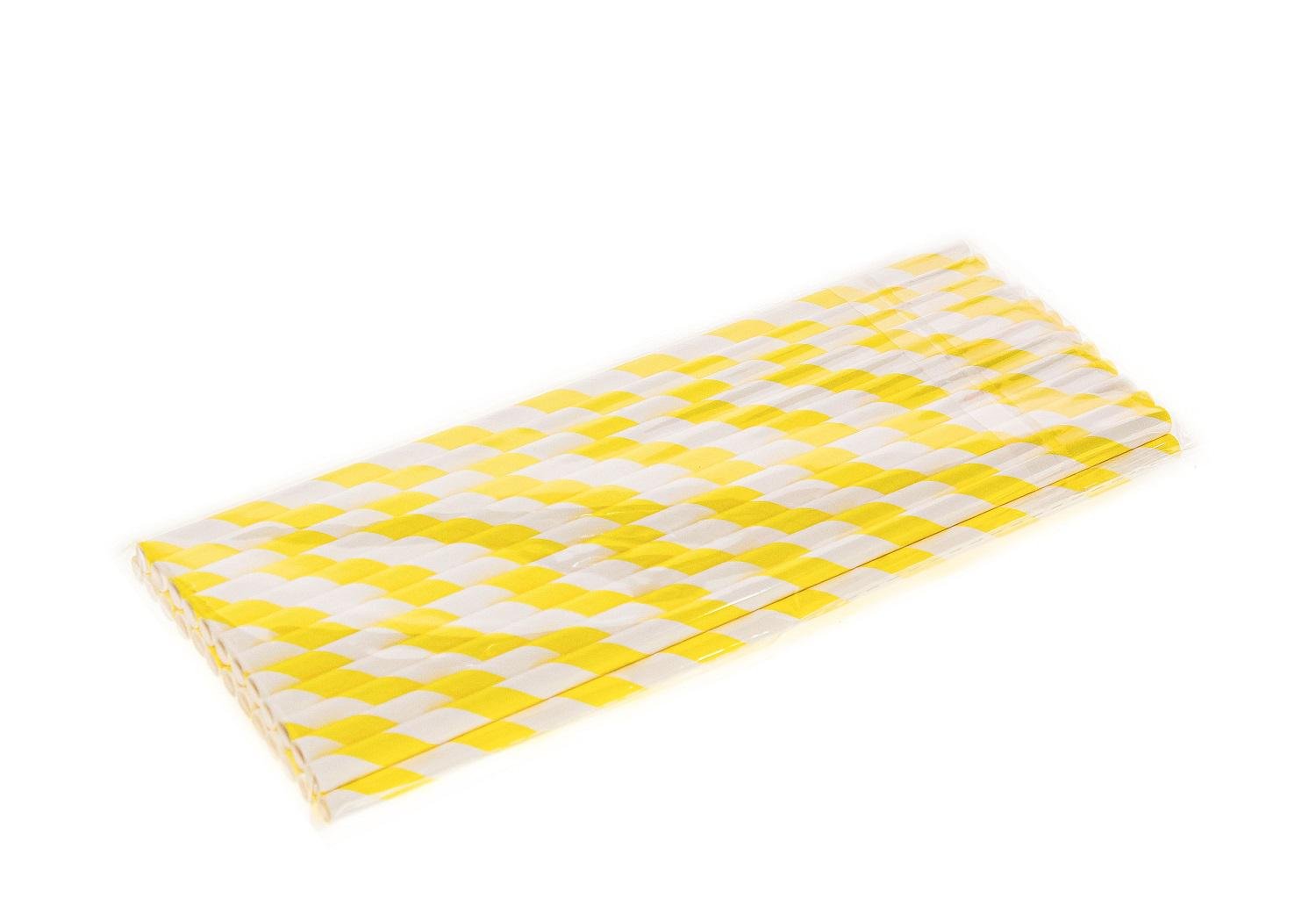 Трубочка для напитков One Chef Диагональ бумажная 8 цветов 200 мм d 6 мм 25 шт. в уп. (51924) - фото 4