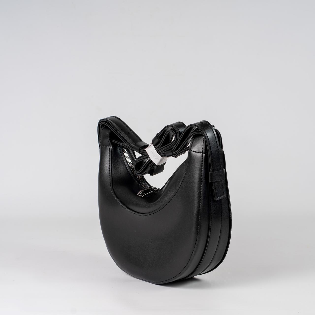 Сумка женская хобо KVITUCHA №54-24 с длинным ремешком Черный - фото 3