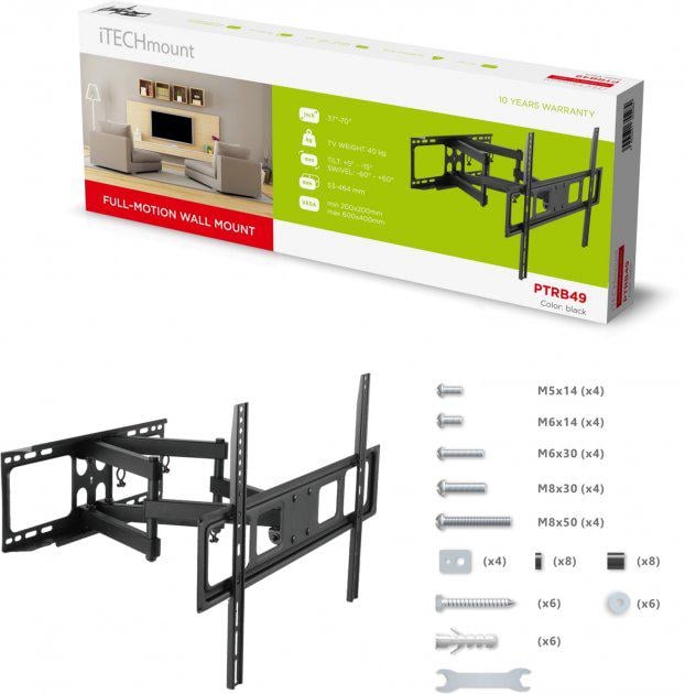 Кронштейн ITech PTRB49 32-70" 600х400 Black - фото 3