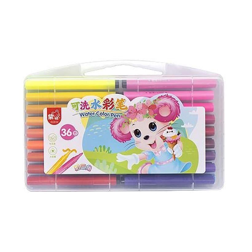 Набір фломастерів Water color pen 204-36 36 кольорів у пластикому боксі Рожевий (RLT41365s53478) Набір фломастерів Water color pen 204-36 36 кольорів у пластикому боксі Рожевий (RLT41365s53478)