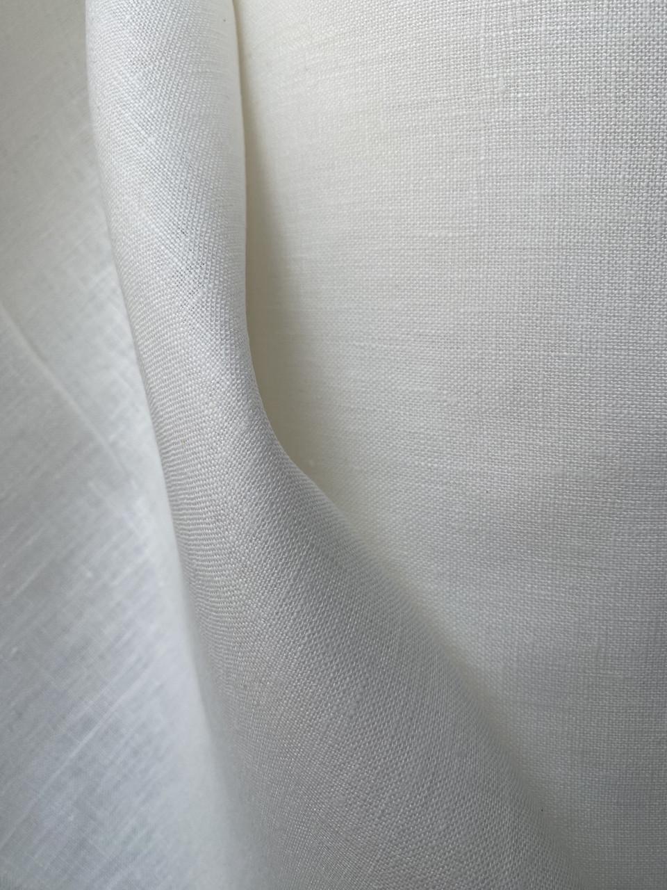 Ткань Linen Plus скатерна 100% лен Белый с молочным отливом 0/0 - фото 2