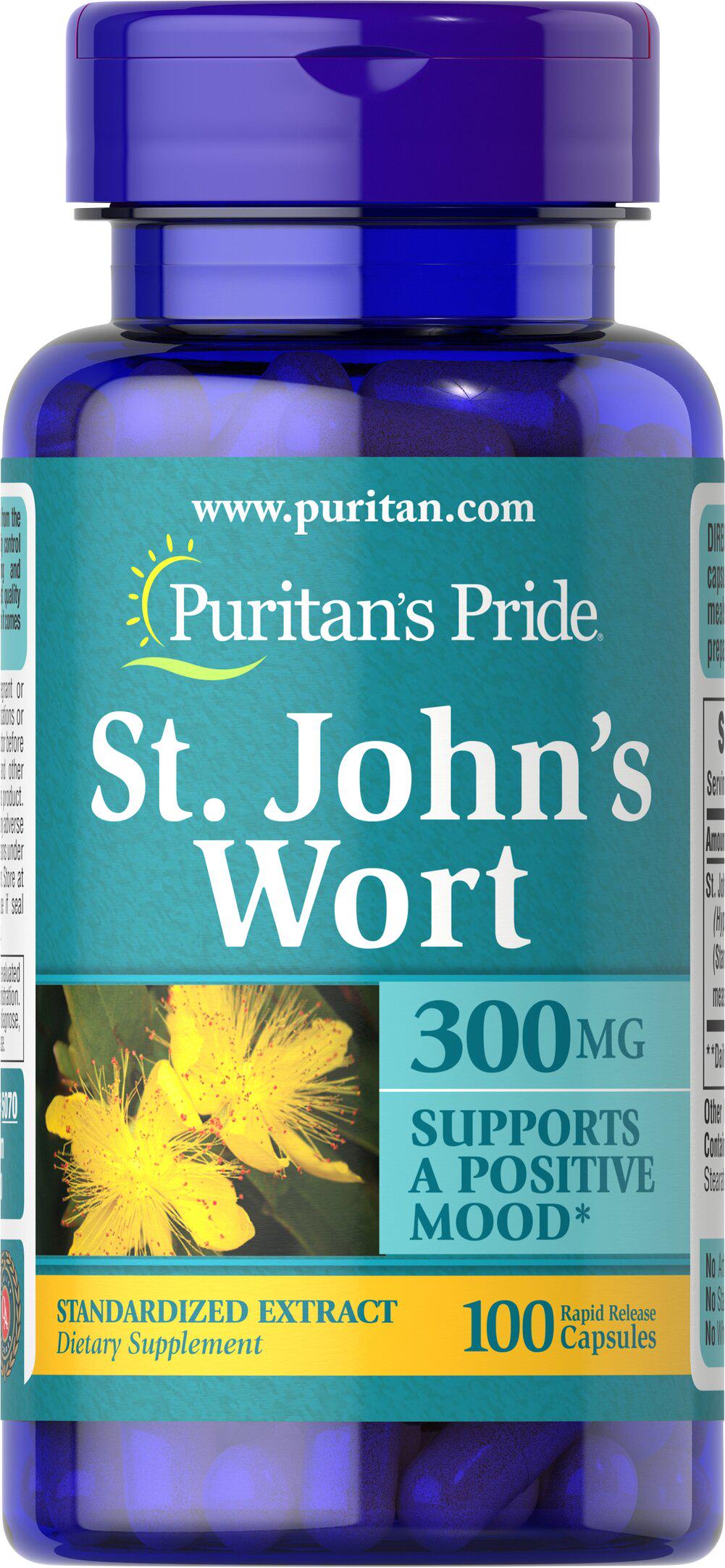 Зверобой Puritan's Pride St. John's Wort Standardized Extract 300 mg 100 капс.