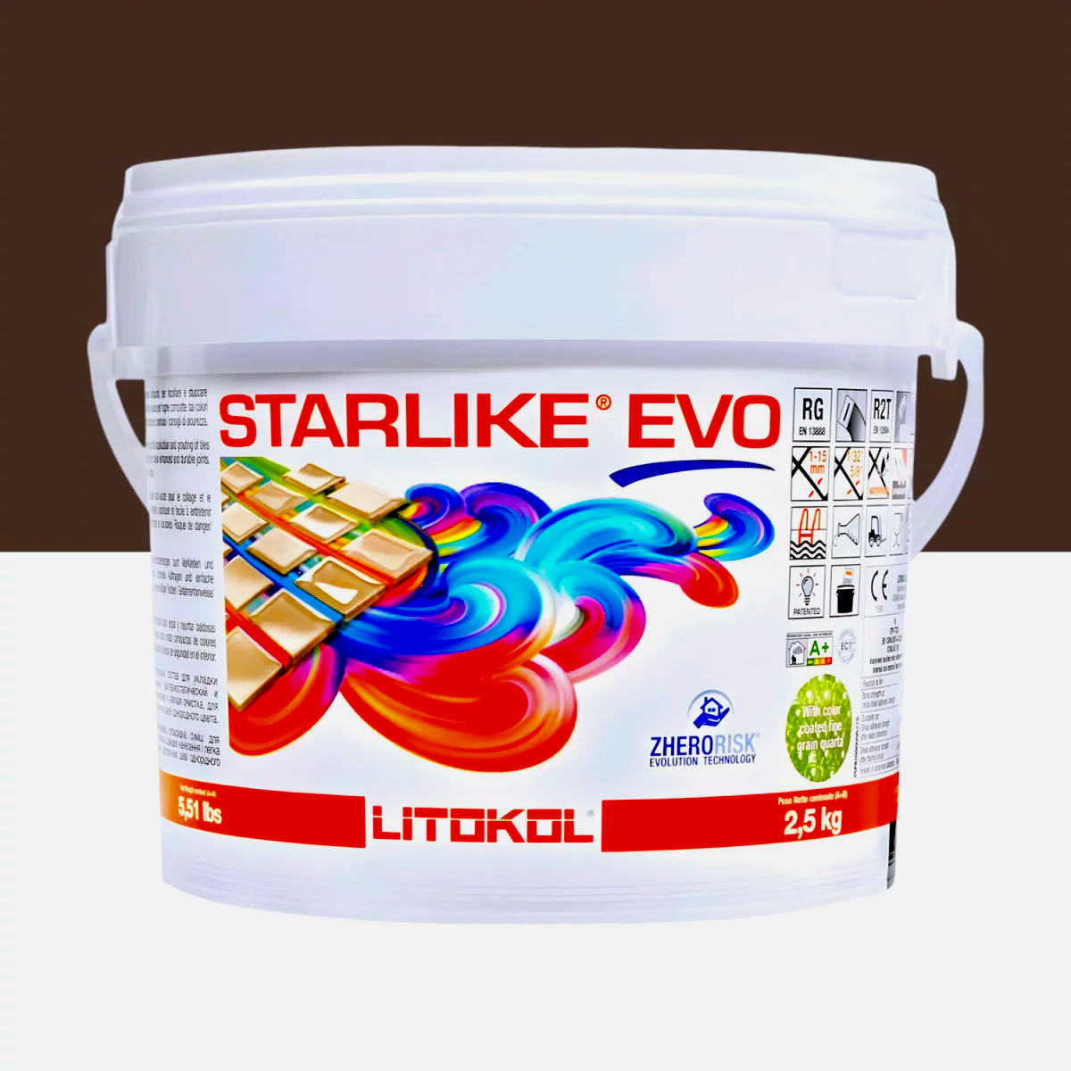 Затирка для плитки Litokol Starlike EVO 230 двокомпонентна епоксидна 2,5 кг Какао