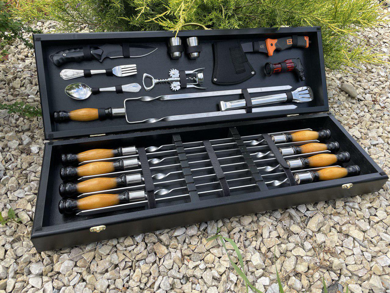 Набір шампурів Гриль АКВА в кейсі (11007264) - фото 5 Набір шампурів Гриль АКВА в кейсі (11007264) - фото 5