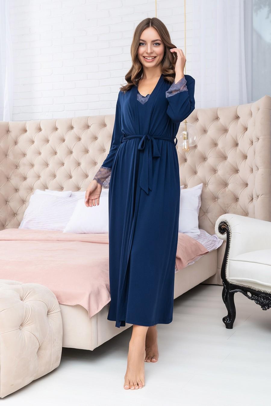 Халат Effetto р. 42 S Синій (75227)