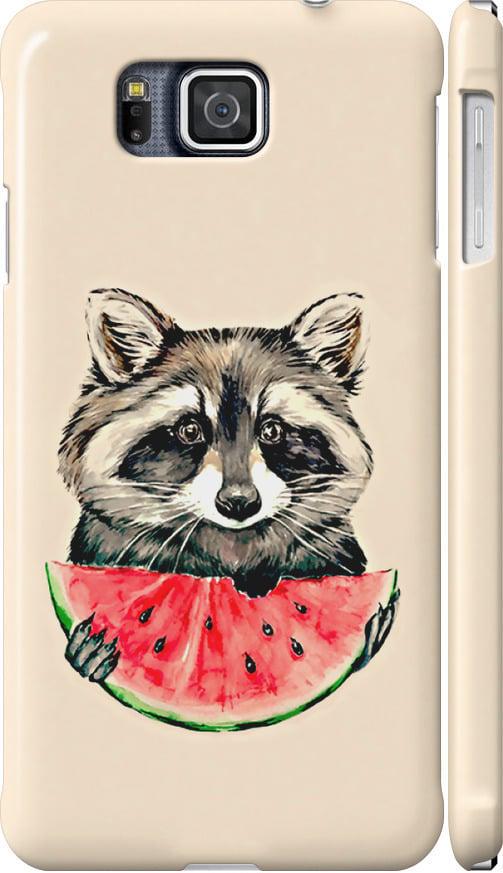 Чехол на Samsung Galaxy Alpha G850F Енотик с арбузом (4605c-65-42517)