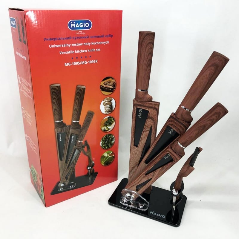 Ножі кухонні Magio MG-1095 поварські 5 пр. (17710771) - фото 12 Ножі кухонні Magio MG-1095 поварські 5 пр. (17710771) - фото 12