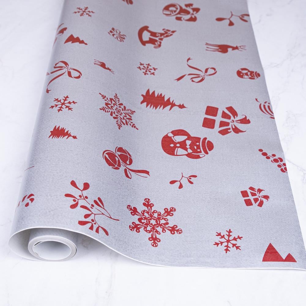 Бумага подарочная Серебристый микс 10 м (1468-176)