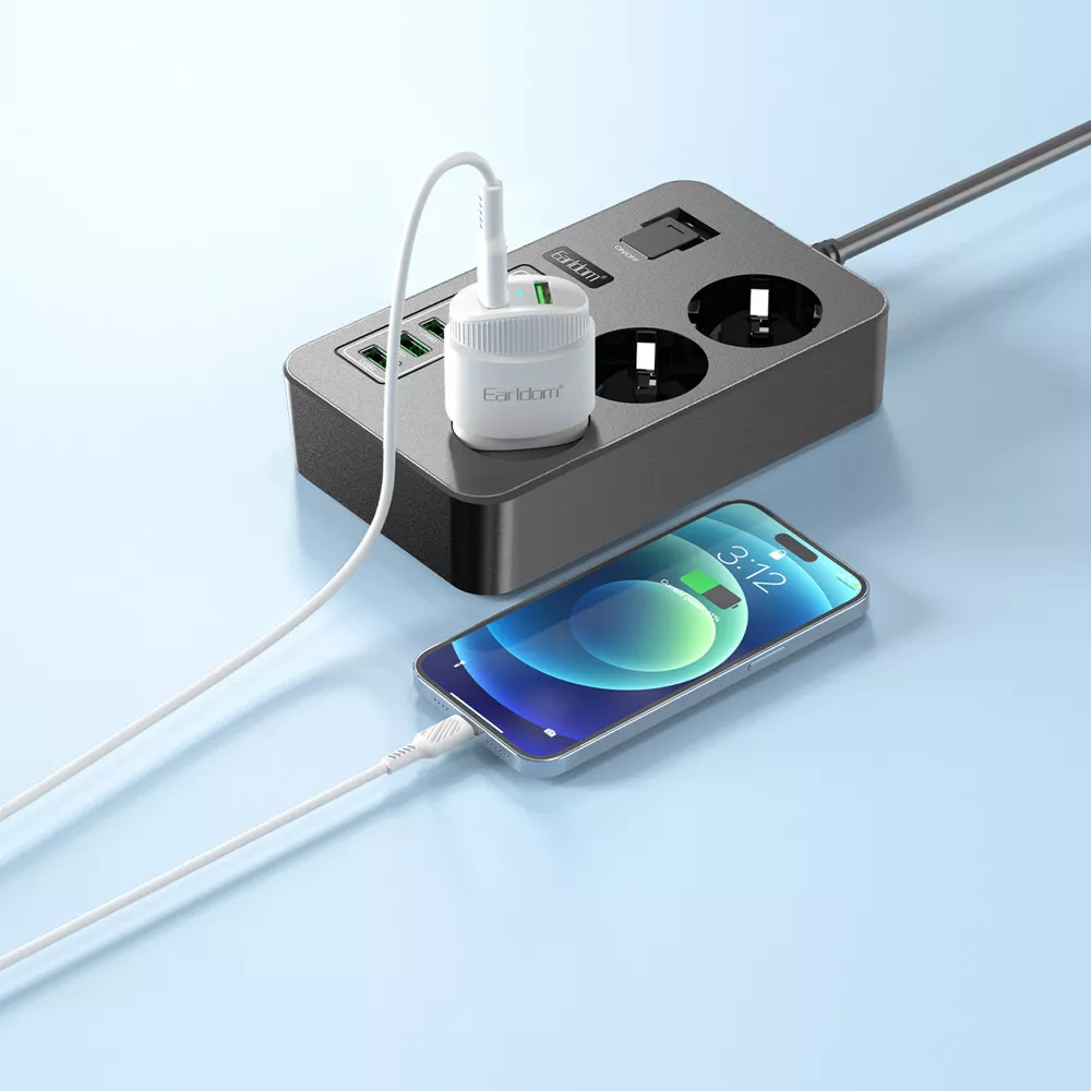 Фільтр живлення Earldom SC14 мережевий 4USB 2USB-C 3P 3000W 2 м (786294) - фото 9 Фільтр живлення Earldom SC14 мережевий 4USB 2USB-C 3P 3000W 2 м (786294) - фото 9