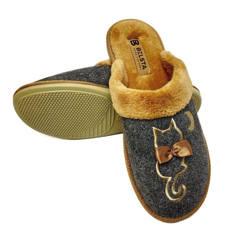 Тапочки домашние женские БЕЛСТА 88-5 p. 39 25 см Серо-оранжевый