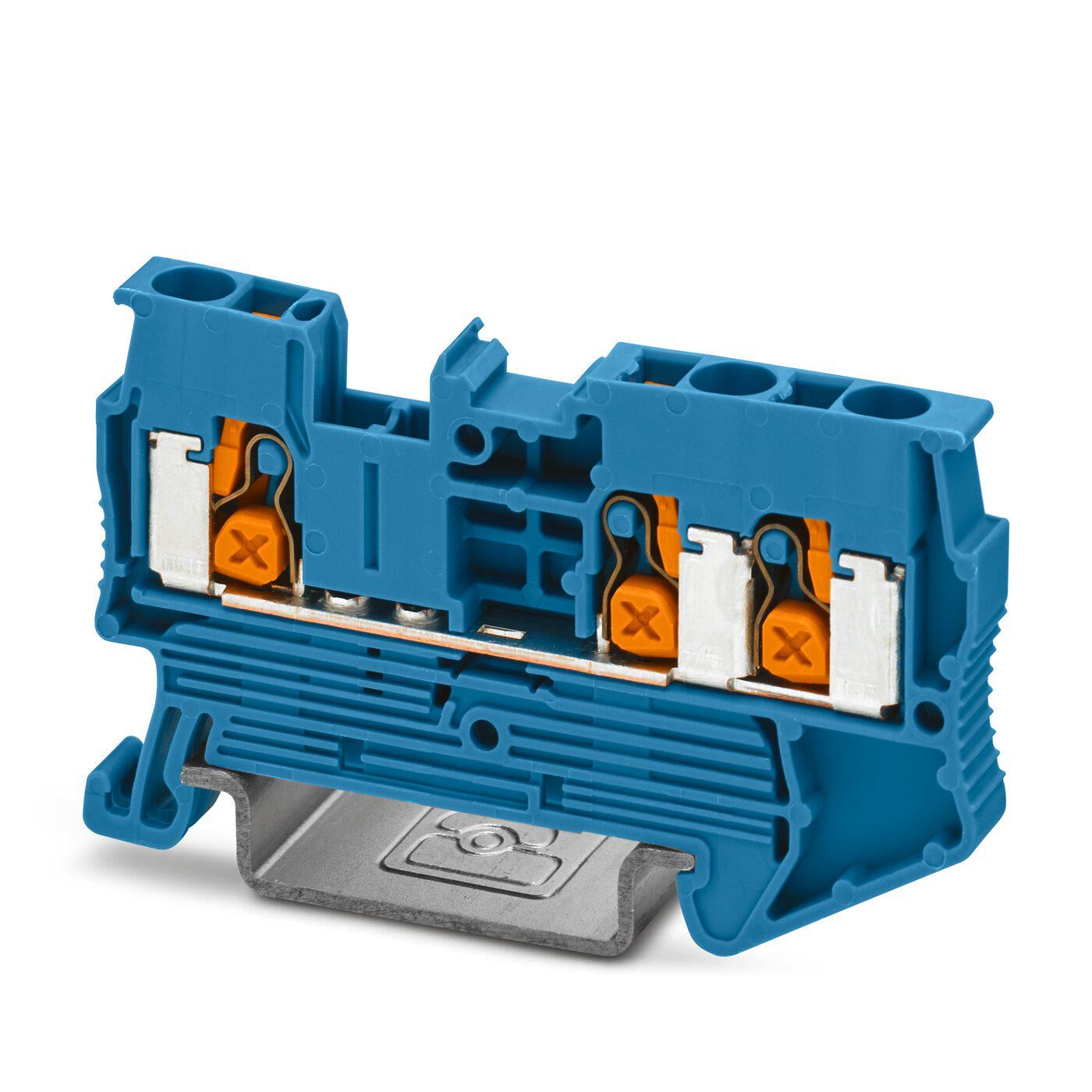 Клема прохідна Phoenix Contact XT 2,5-TWIN BU 800В 24А Push-X 0,5-4 мм² Cиній (1343121)
