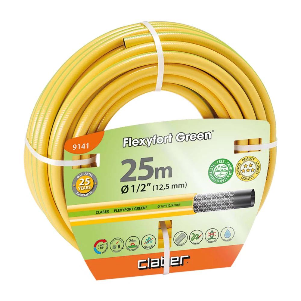 Шланг садовый для полива Claber Flexyfort Green 9141 25 м 1/2" 3 слоя