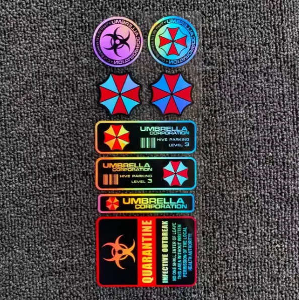 Набор наклеек Umbrella Corporation 1 лист (2854287229)