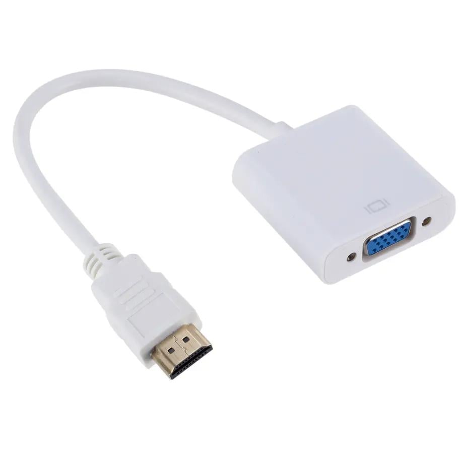 Перехідник-конвертер Mini HDMI to VGA Copper PVC White Перехідник-конвертер Mini HDMI to VGA Copper PVC White