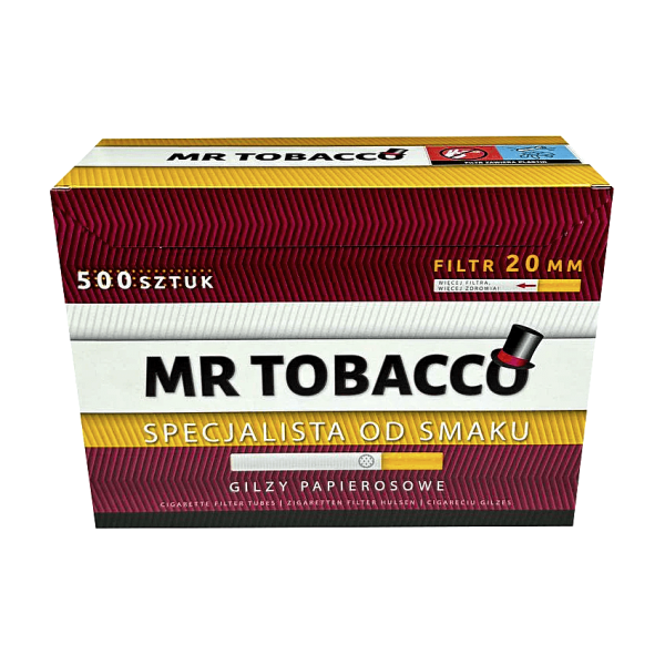 Гильзы для сигарет MR. TABACCO 20 мм 500 шт. Гильзы для сигарет MR. TABACCO 20 мм 500 шт.