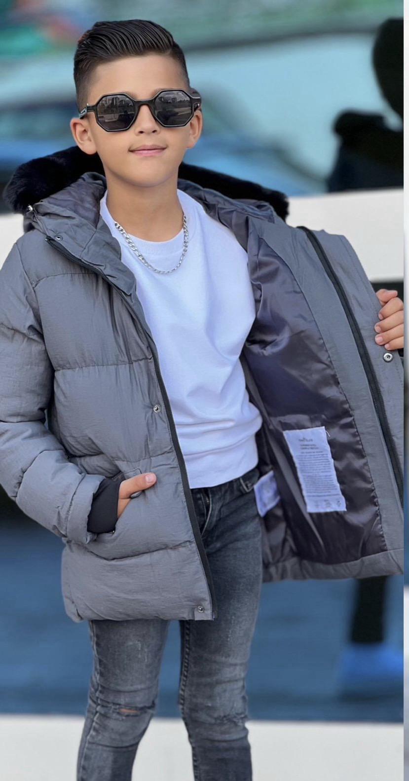 Куртка для мальчика STONE ISLAND зимняя 110-116 см Серый (29600255) - фото 3 Куртка для мальчика STONE ISLAND зимняя 110-116 см Серый (29600255) - фото 3