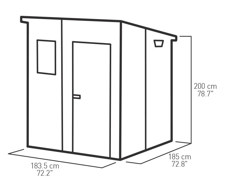 Садовый пластиковый домик Keter Manor Pent 6x6 (249348) - фото 3