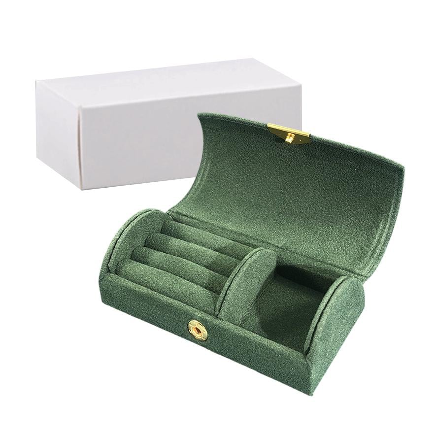 Скринька-органайзер для зберігання 10 ювелірних прикрас і біжутерії Оливковий (SKTSUM-BLK-1312)