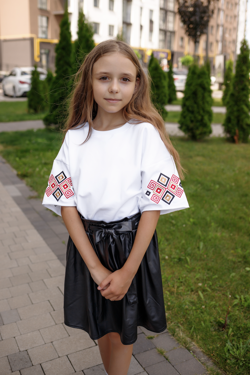 Вышиванка детская Koala fashion орнамент р. 146 Белый