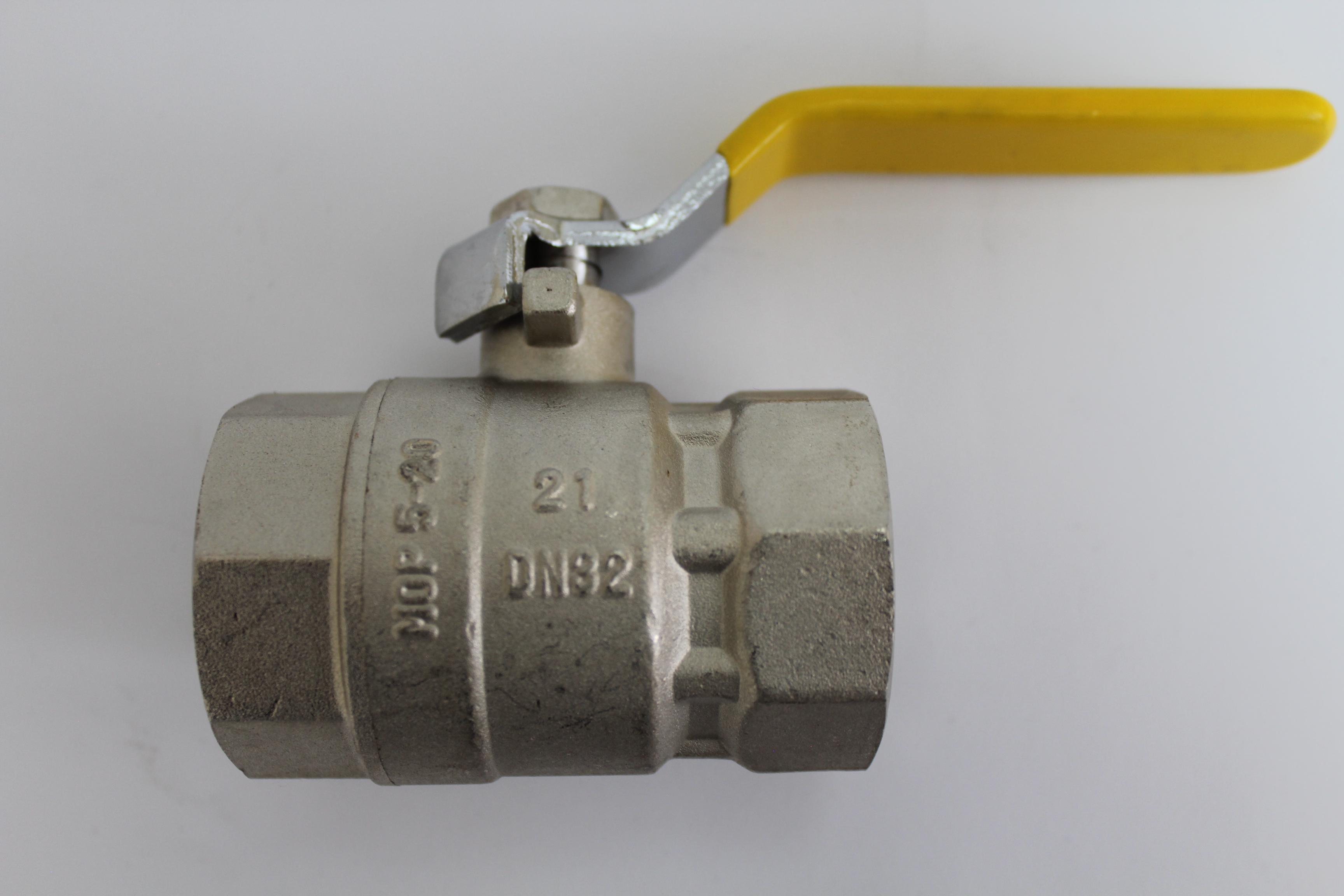 Кран шаровой IDMAR латунный для газа DN 32 PN 5 (8795862)