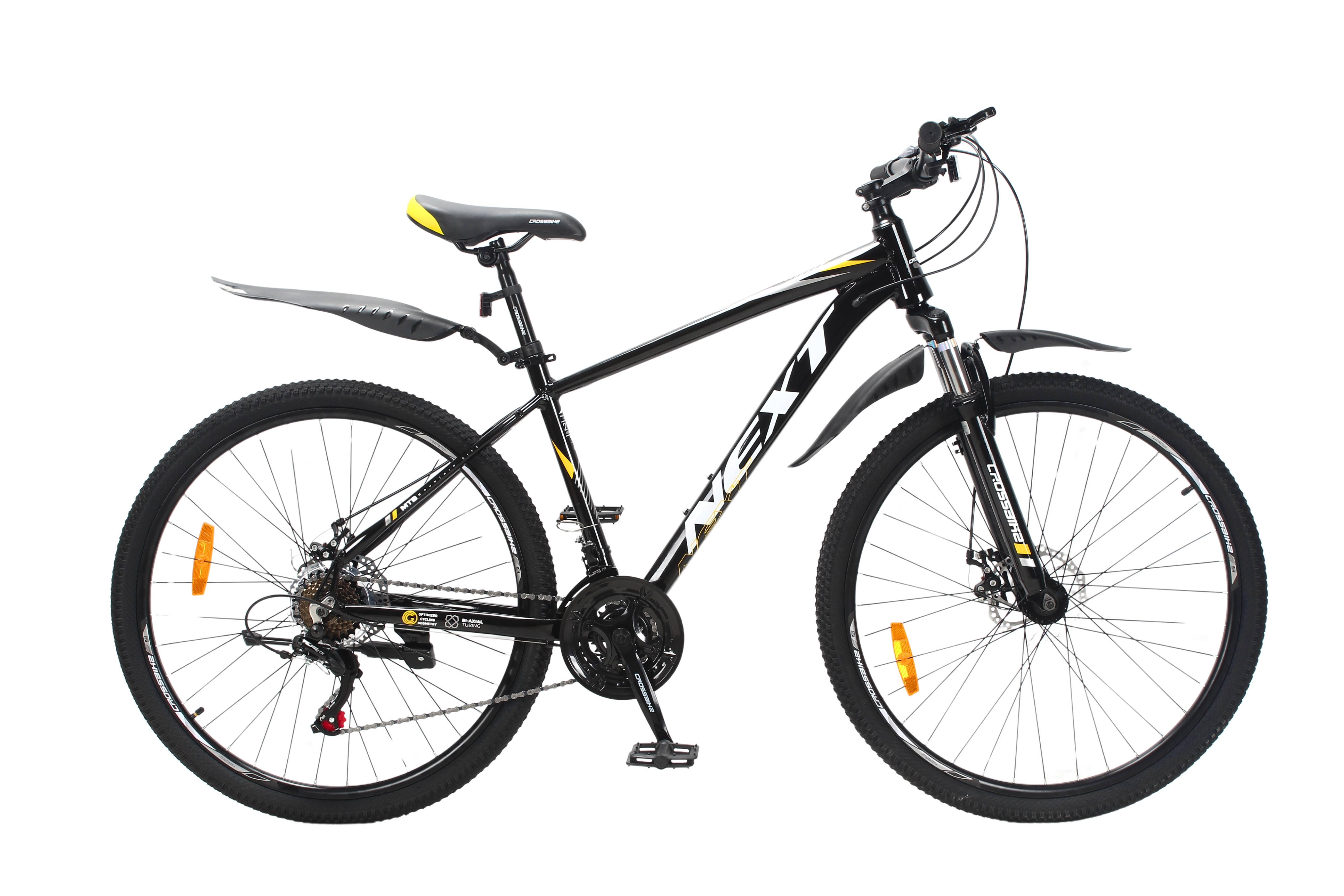 Велосипед Crossbike Next 2025 27,5" 17" Черно-желтый