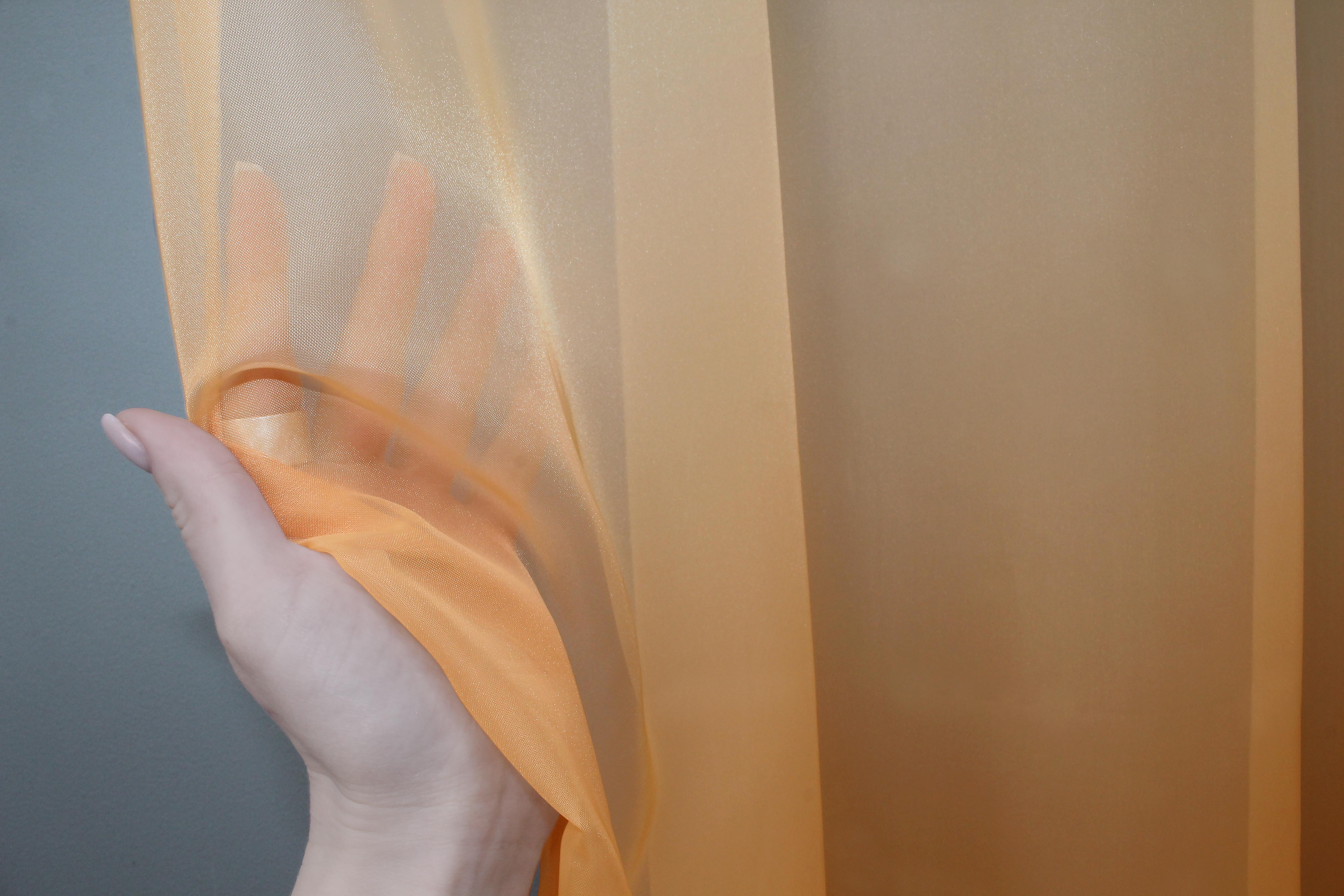 Тюль VR-Textil 754т Омбре шифон 300х270 см Оранжевый/Белый (42-0175) - фото 5 Тюль VR-Textil 754т Омбре шифон 300х270 см Оранжевый/Белый (42-0175) - фото 5