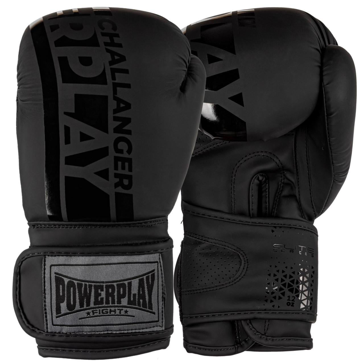 Боксерські рукавиці PowerPlay 3086 Matt Challenger 10 унцій (PP 3086 10oz Black)