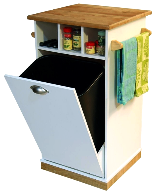 Тумба для мусорного ведра из дерева Эрдонат Зефир/Мускат (ТМВ-00042007)