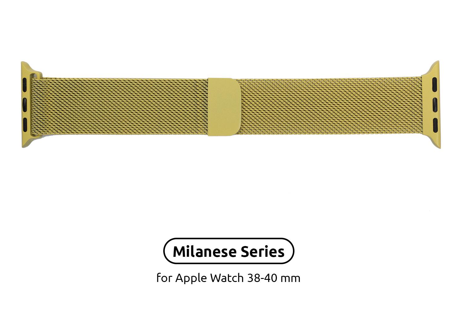 Ремешок для спортивных часов Armorstandart Milanese Loop Band для Apple Watch All Series 38/40 мм Yellow (ARM55253) - фото 5